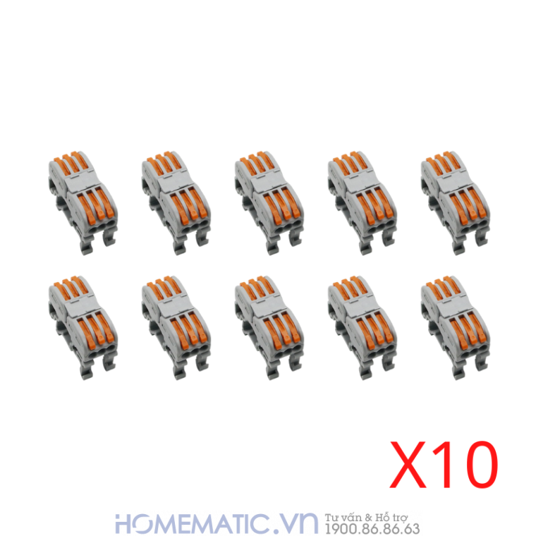 Đầu Nối Dây điện Gắn Thanh Ray Tủ điện 2 Dây Chia 3-5 Cổng Kv35