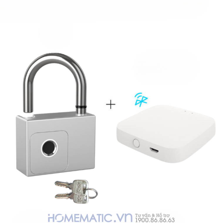 Khóa Vân Tay Wifi Càng To Kèm Chìa Dự Phòng Tuya P70