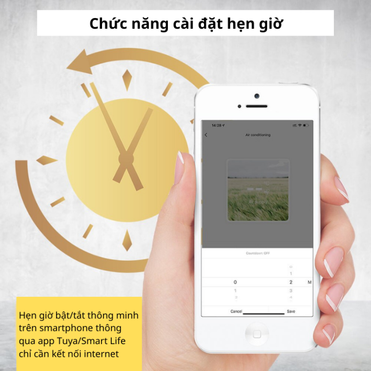 Ổ Cắm Wifi 16a Chuyên Dụng Cho điều Hòa Nhiệt độ Sp-ac Ổ Cắm Wifi 16a Chuyên Dụng Cho điều Hòa Nhiệt độ Sp-ac