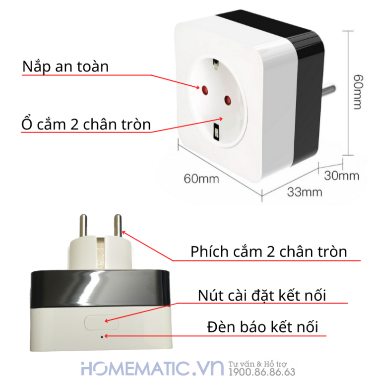 Ổ Cắm Wifi 16a Chuyên Dụng Cho điều Hòa Nhiệt độ Sp-ac Ổ Cắm Wifi 16a Chuyên Dụng Cho điều Hòa Nhiệt độ Sp-ac