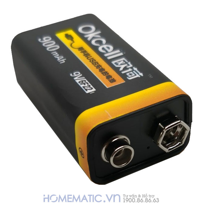 Pin Sạc Micro Usb 9v-6f22 800 Mah Okcell T18287
