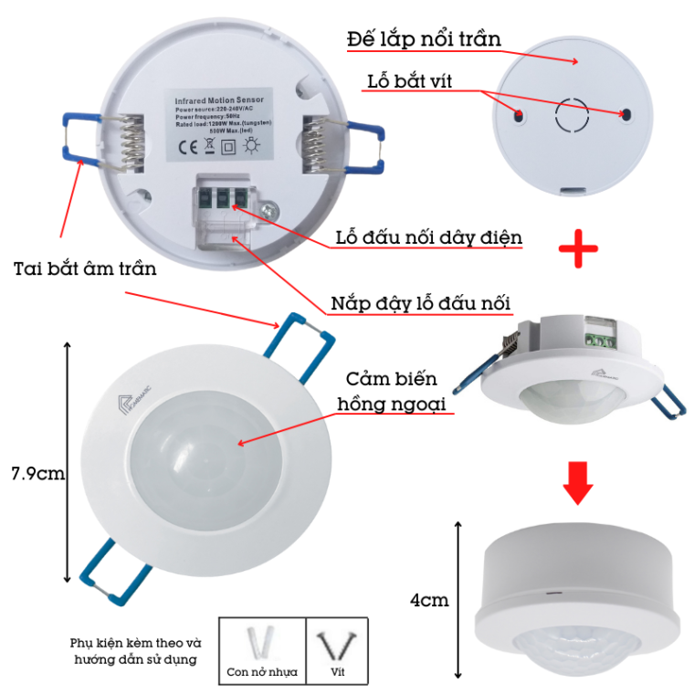 Công Tắc Cảm Biến Chuyển động Hồng Ngoại Thân Nhiệt Homematic Ms680