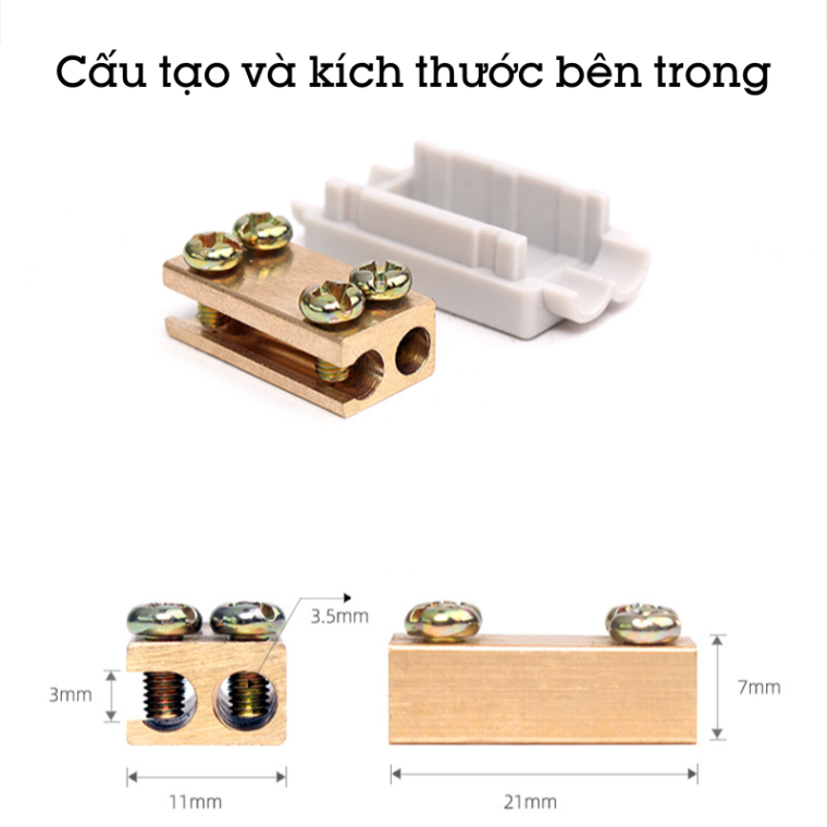 Cút Nối Dây điện Liền Khối Chịu Tải 1 Cổng Ra 2 Zk-1306 đôi Và đơn