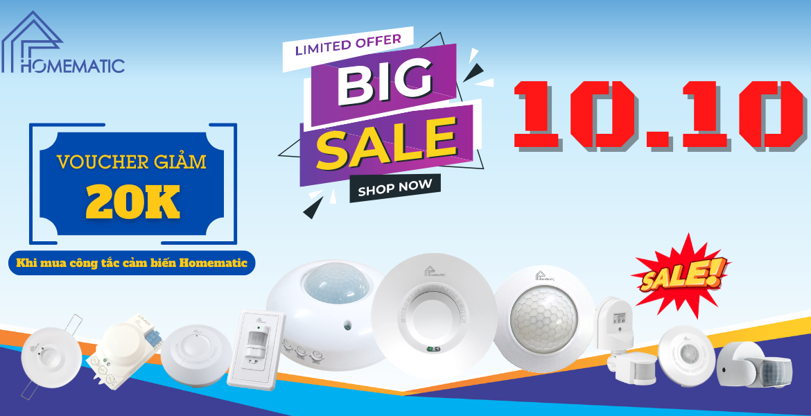 Siêu Khuyến Mãi 10/10 Tại Shopee Mall Homematic