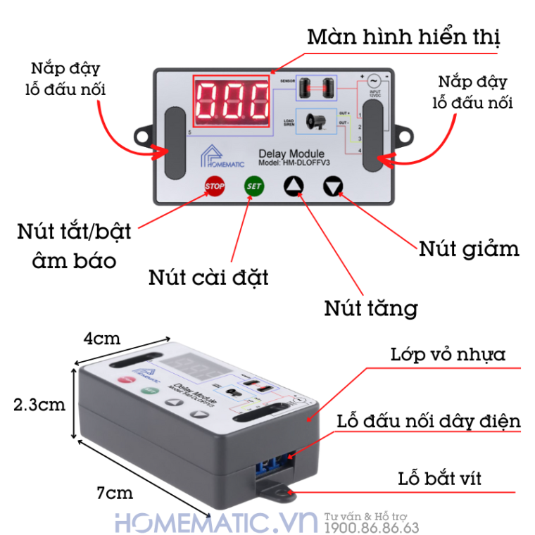 Bộ Kiểm Soát Tín Hiệu Cảm Biến Có Dây Homematic Hm-dloffv3