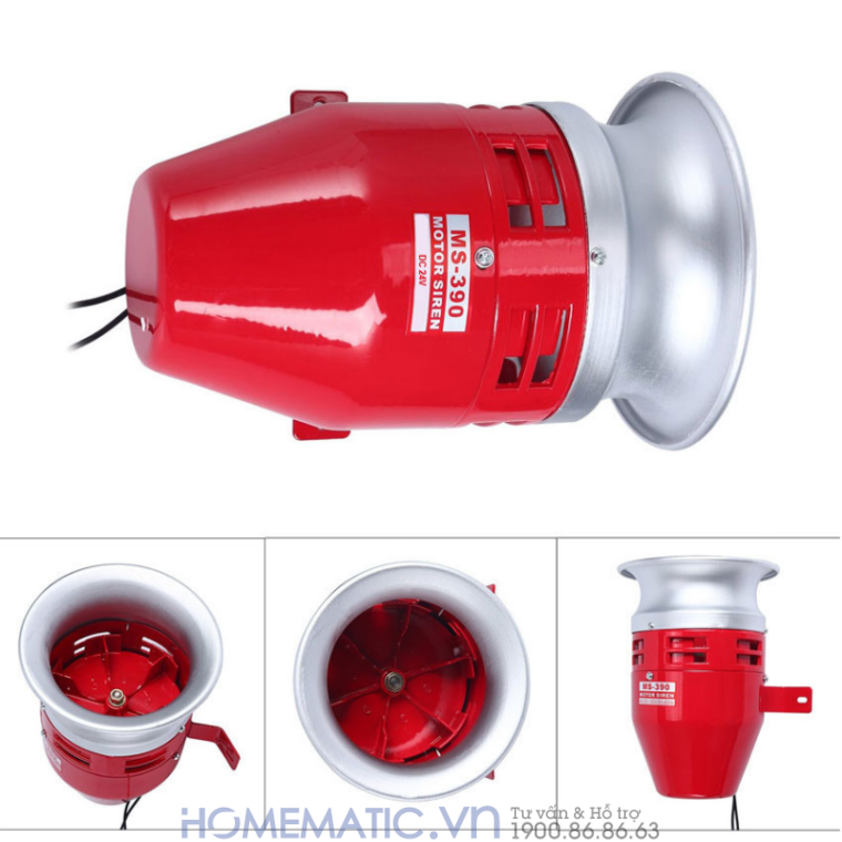 Còi Hú Cảnh Sát Chống Trộm Báo động Báo Trộm Báo Cháy Ms390 (phiên Bản Công Nghiệp âm Lượng Lớn)