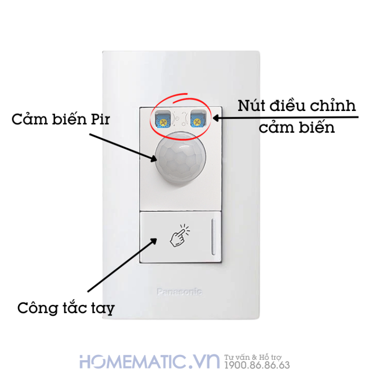 Công Tắc Panasonic Halumie Cảm ứng Hồng Ngoại Halupir Wevhpir2