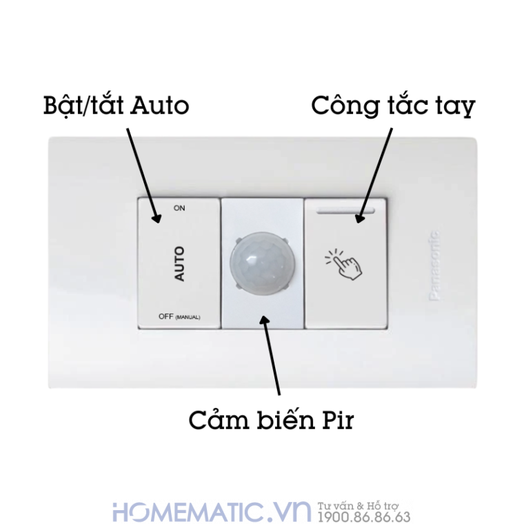 Công Tắc Panasonic Halumie Cảm ứng Hồng Ngoại Halupir Wevhpir3