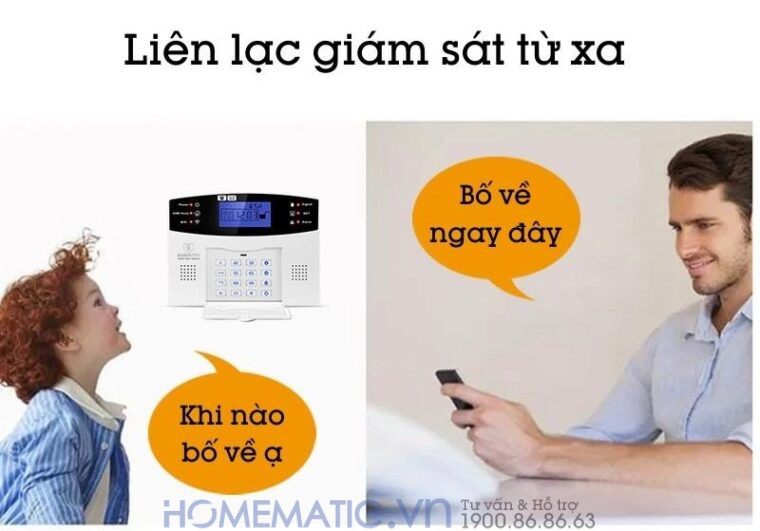 Bộ Thiết Bị Báo Trộm Qua điện Thoại Trung Tâm Báo động Chống Trộm Dùng Sim + Wifi Exsmith Es1719