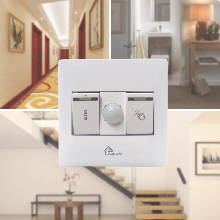 Công Tắc Cảm Biến Homematic Bật đèn Cầu Thang Tự động Hm86pir