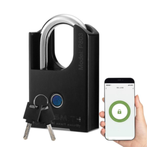 Ổ Khóa Vân Tay Chống Trộm Chống Cắt Chống Nước Thông Minh Kèm Chìa Exsmith P803