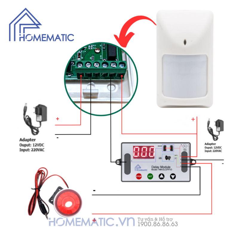 Cảm Biến Chống Trộm Mắt Hồng Ngoại Có Dây Tùy Chỉnh độ Nhạy Và Chống Nhiễu Pirw1
