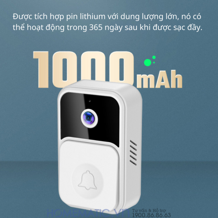 Chuông Cửa Có Hình Thông Minh Camera Wifi Hmv9 [hỗ Trợ đàm Thoại 2 Chiều đổi Giọng]