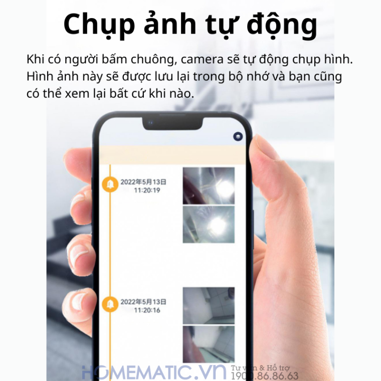 Chuông Cửa Có Hình Thông Minh Camera Wifi Hmv9 [hỗ Trợ đàm Thoại 2 Chiều đổi Giọng]