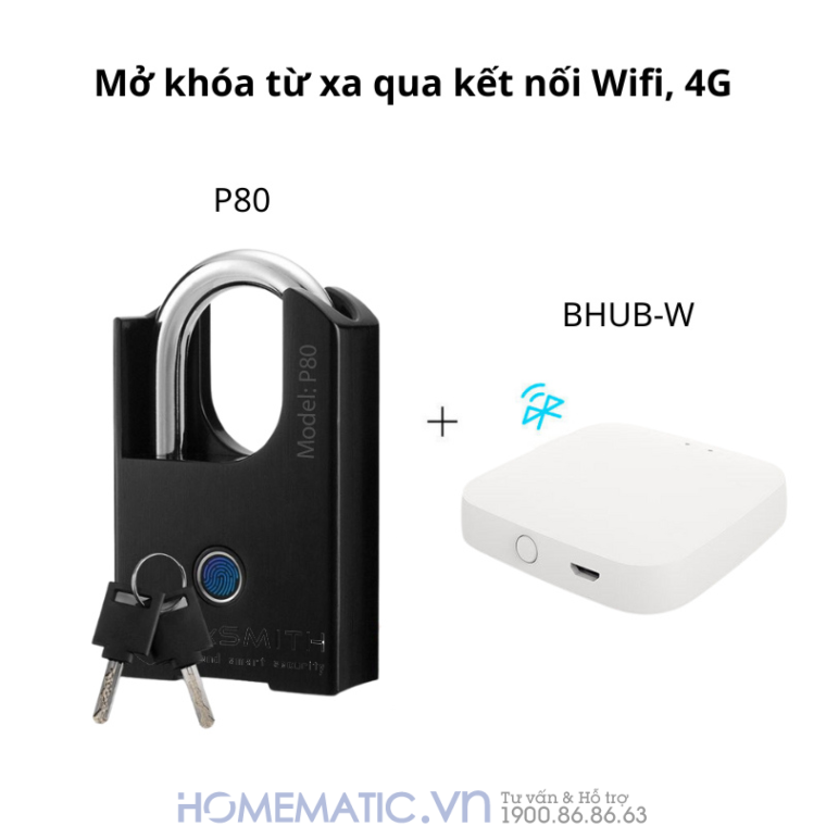 Ổ Khóa Vân Tay Chống Trộm Chống Cắt Chống Nước Thông Minh Kèm Chìa Exsmith P803