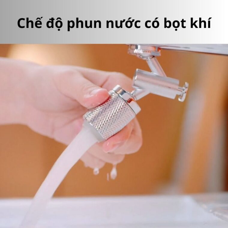 Đầu Nối Vòi Nước Xoay 720 độ Cho Lavabo Hỗ Trợ Phun Sương Spa Mát Xa Mặt