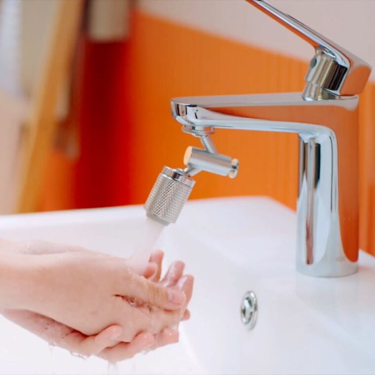 Đầu Nối Vòi Nước Xoay 720 độ Cho Lavabo Hỗ Trợ Phun Sương Spa Mát Xa Mặt