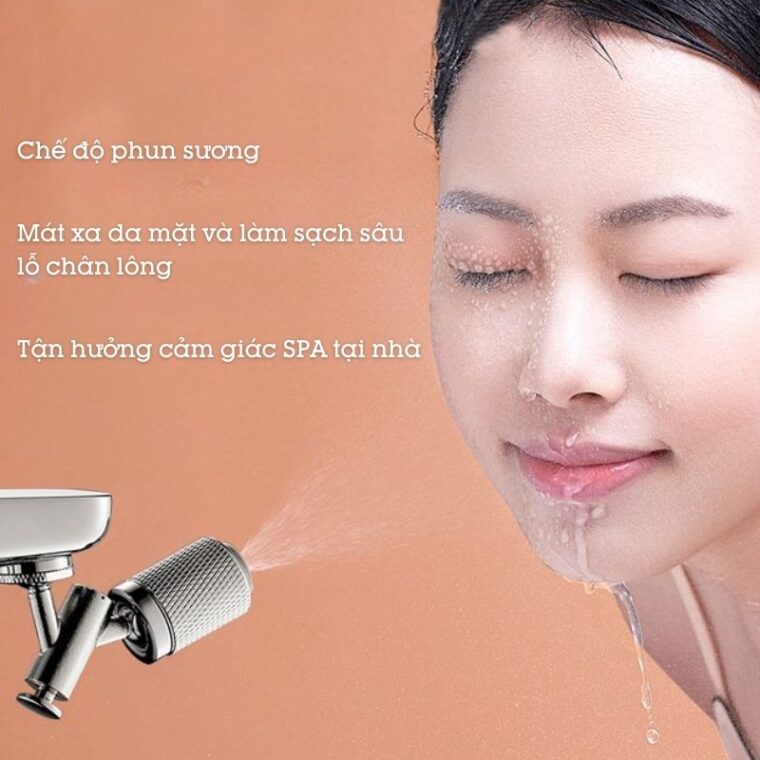 Đầu Nối Vòi Nước Xoay 720 độ Cho Lavabo Hỗ Trợ Phun Sương Spa Mát Xa Mặt