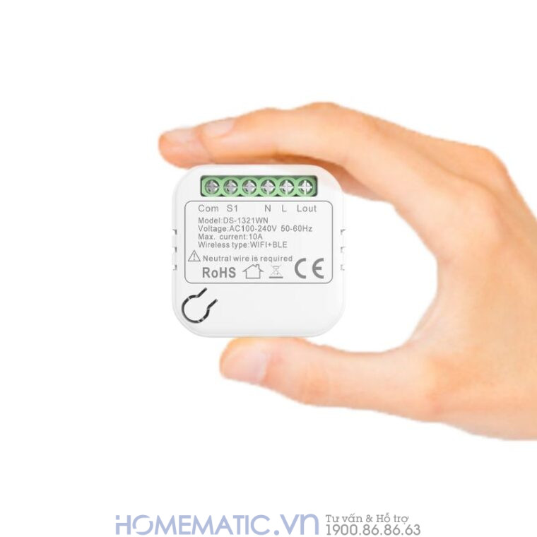 Hộp Công Tắc điều Khiển Từ Xa Qua Wifi Homematic Ds1321wn