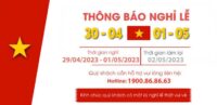 Thông Báo Lịch Nghỉ Lễ 30/04 – 01/05