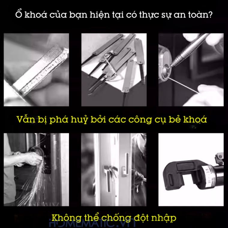 Ổ khóa cửa chống trộm phát tiếng kêu báo động chống nước cao cấp Anboud AL-60 giảm rủi ro 80%