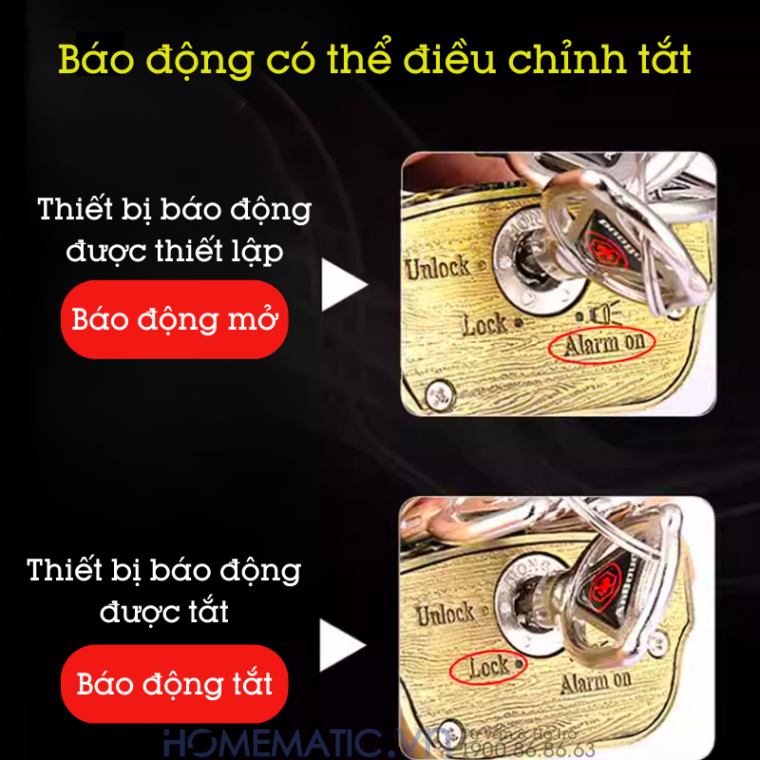 Ổ khóa cửa chống trộm phát tiếng kêu báo động chống nước cao cấp Anboud AL-60 thumbnail nhiều chế độ Ổ khóa cửa chống trộm phát tiếng kêu báo động chống nước cao cấp Anboud AL-60 thumbnail nhiều chế độ
