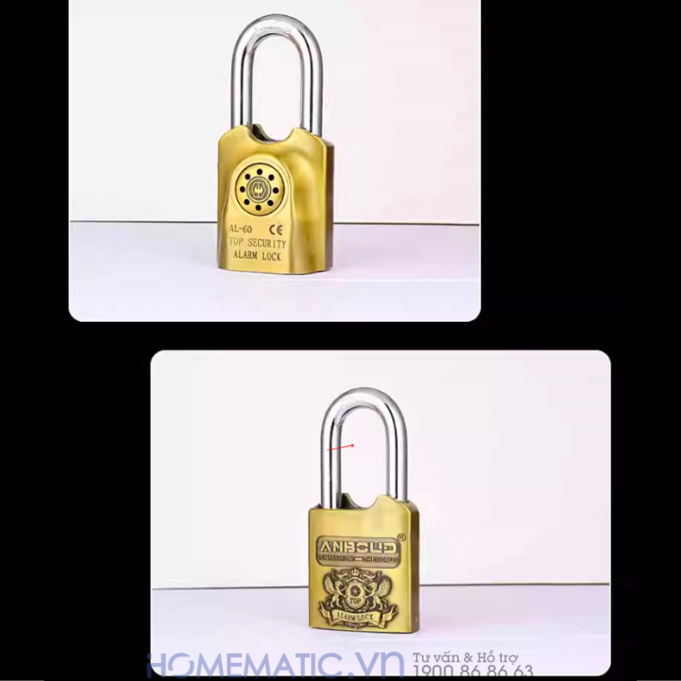 Ổ khóa cửa chống trộm phát tiếng kêu báo động chống nước cao cấp Anboud AL-60 hỉnh ảnh minh hoạ
