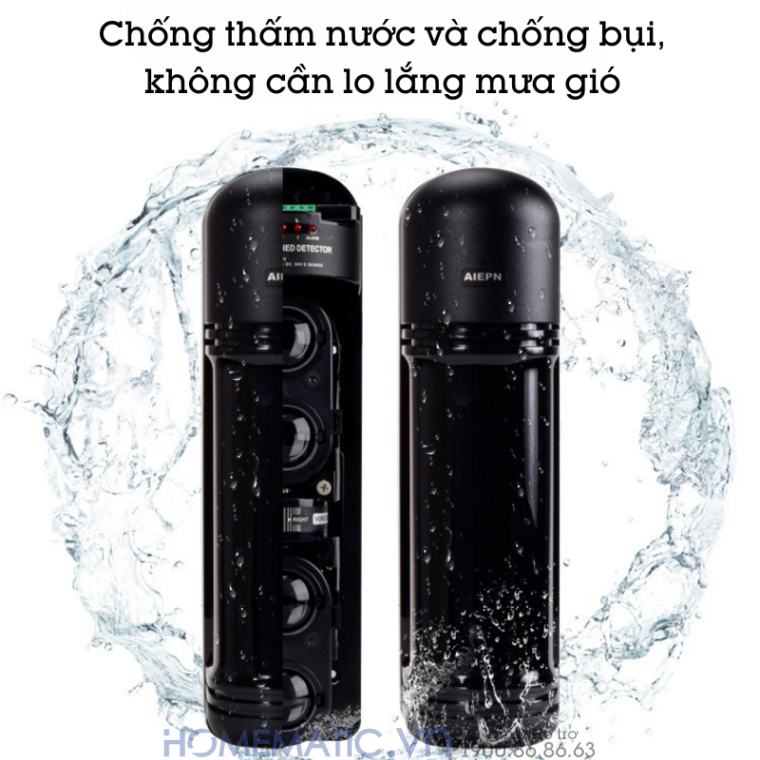 Beam báo trộm cảm biến hàng rào hồng ngoại 4 tia ABH-150L chống thấm nước