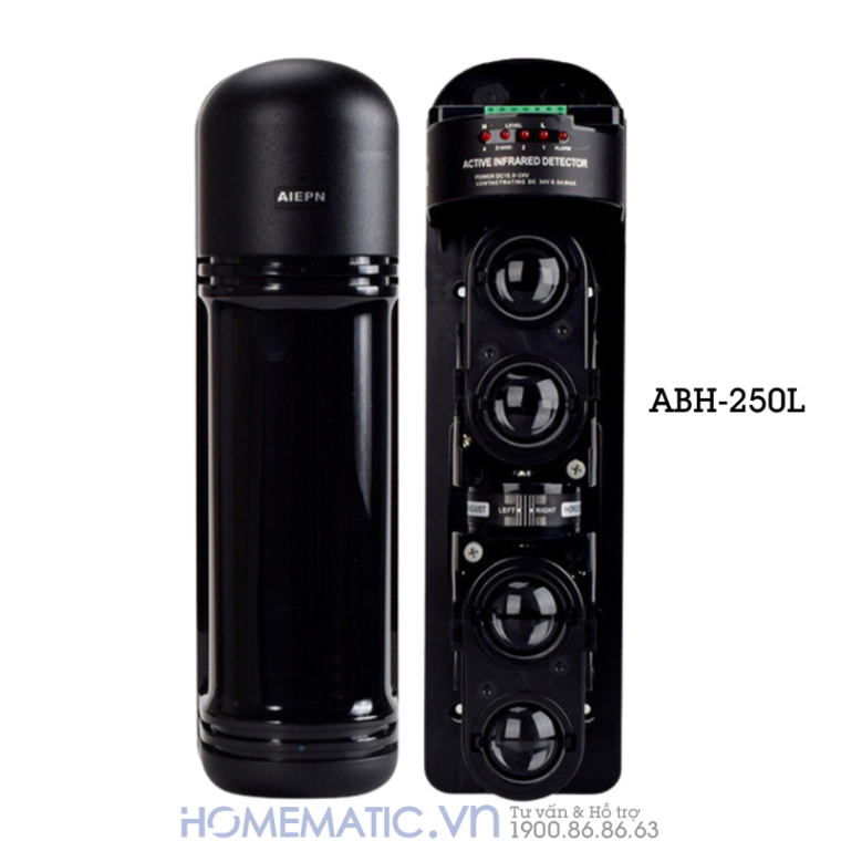 Beam Báo Trộm Cảm Biến Hàng Rào Hồng Ngoại 4 Tia ABH-250L