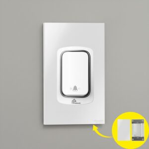 Chuông Cửa Không Dây Không Pin Homematic Hbm078 lắp trên mặt nắp ổ âm tường