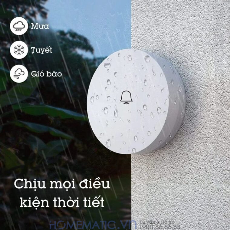 khả năng chịu nước Chuông Cửa Thông Minh Wifi Không Dùng Pin Linptech G6lwe