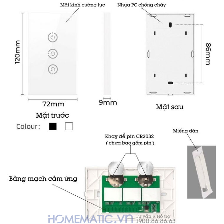 chi tiết Công Tắc Cảm ứng Chạm Không Dây Dán Tường Mặt Kính Phát Sóng Homematic Hmrbg chi tiết Công Tắc Cảm ứng Chạm Không Dây Dán Tường Mặt Kính Phát Sóng Homematic Hmrbg