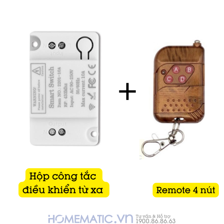 Hộp Công Tắc điều Khiển Từ Xa Homematic Whk2201 + remote 4 nút