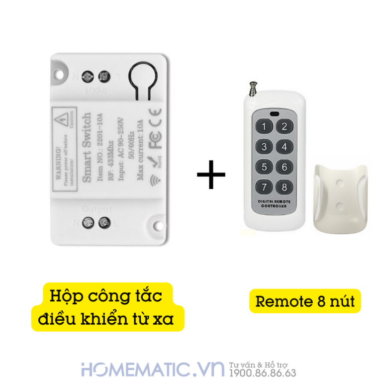 Hộp Công Tắc điều Khiển Từ Xa Homematic Whk2201 + remote 8 nút