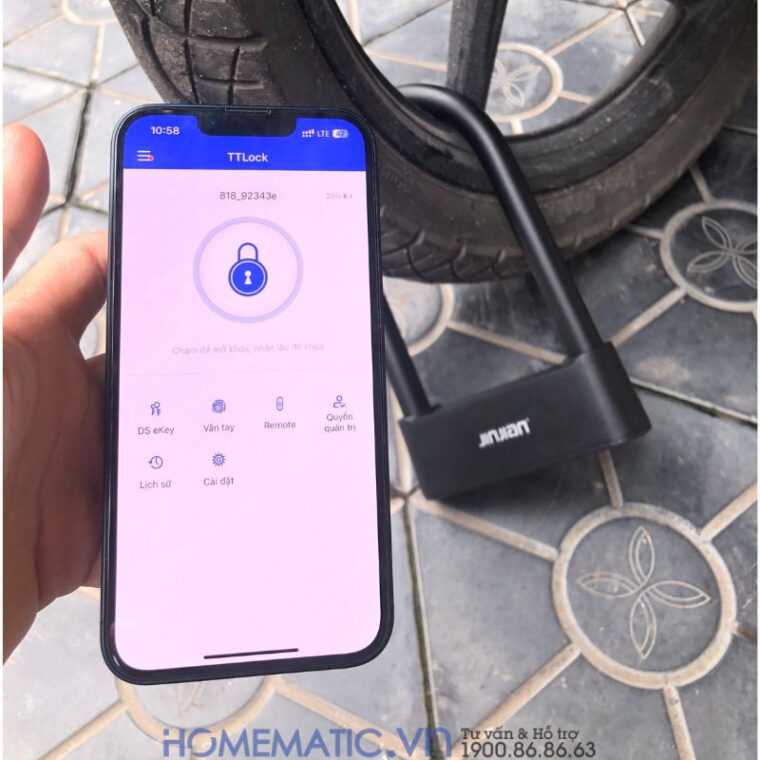 ứng dụng của Khóa Chống Trộm Xe Máy Khóa Càng Xe Máy Vân Tay Thông Minh Jinjian