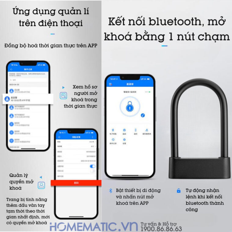 Tính năng hẹn giờ cấp vân tay tạm thời cho khách trên khoá khóa xe chống trộm