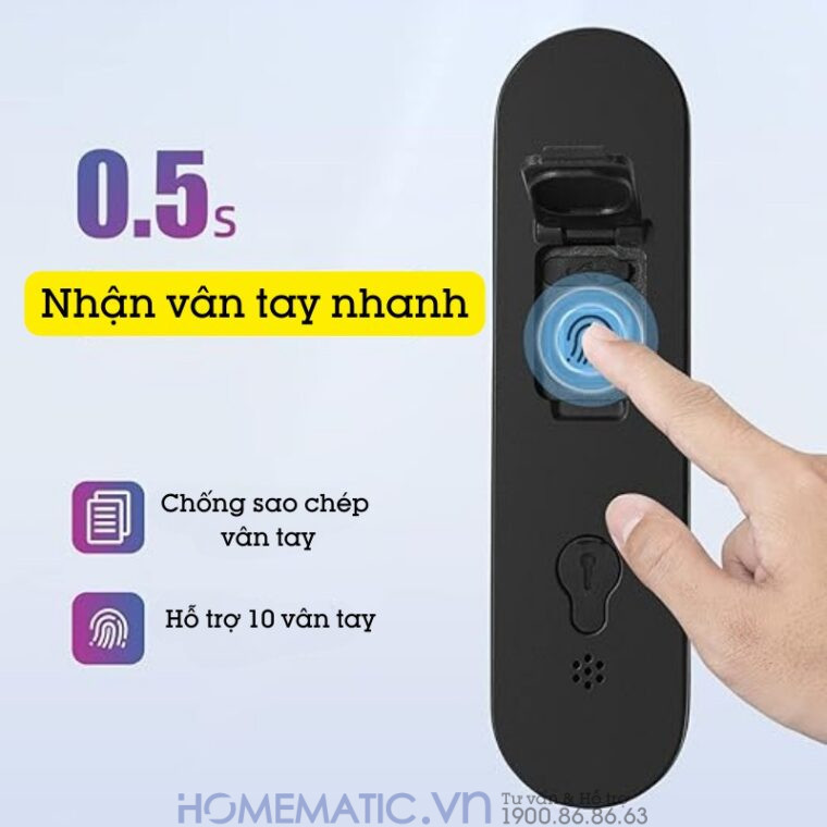 Khóa Chống Trộm Xe Máy Khóa Càng Xe Máy Vân Tay Thông Minh Jinjian J818