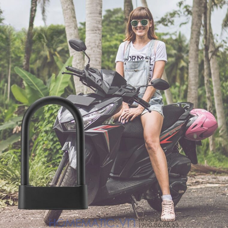 Khóa Chống Trộm Xe Máy Khóa Càng Xe Máy Vân Tay Thông Minh Jinjian J818