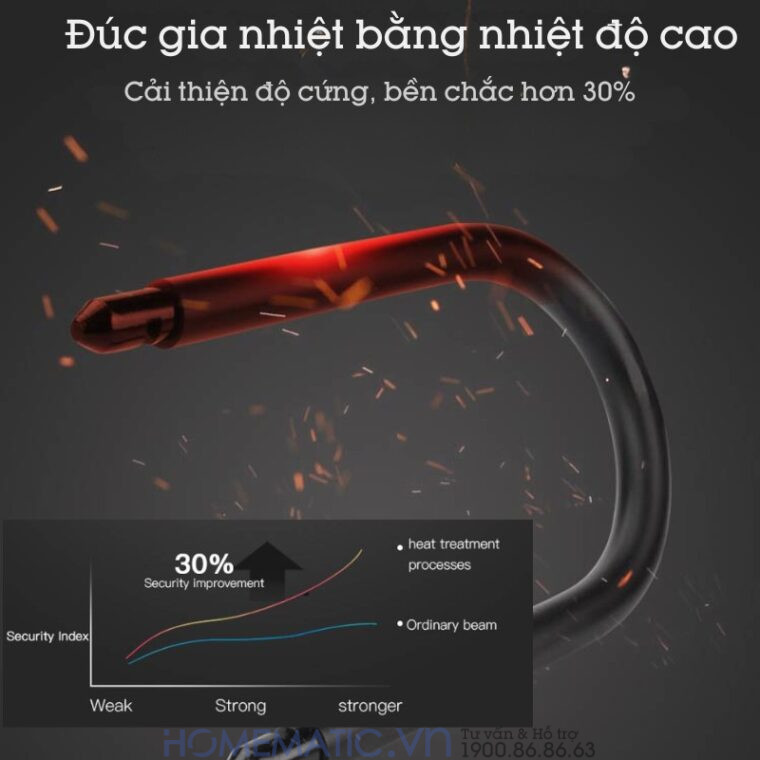 Khóa Chống Trộm Xe Máy Khóa Càng Xe Máy Vân Tay Thông Minh Jinjian J818 đúc gia nhiệt siêu cứng