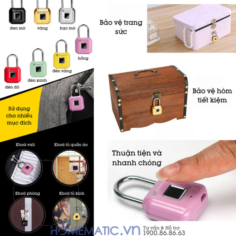 Ổ Khóa Mini Khoá Vali Nhỏ Khóa Tủ Vân Tay M100 đa dạng mục đích sử dụng Ổ Khóa Mini Khoá Vali Nhỏ Khóa Tủ Vân Tay M100 đa dạng mục đích sử dụng