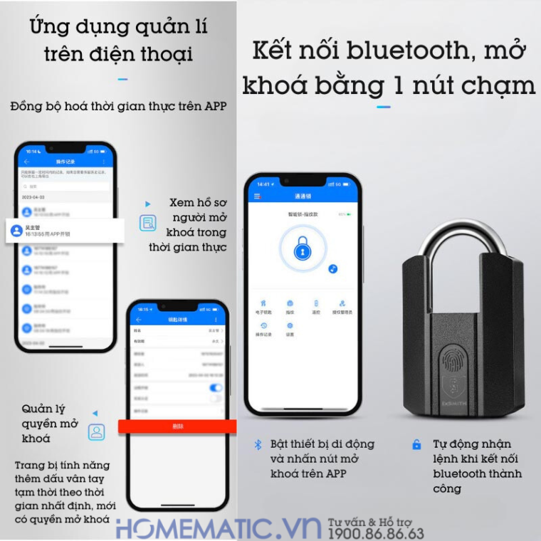 Tính năng vân tay tạm thời trên Ổ Khóa Vân Tay Exsmith P303