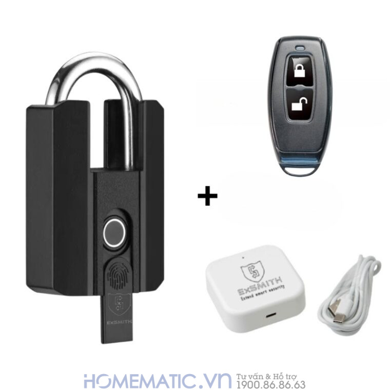 Ổ Khóa Vân Tay Chống Trộm Kèm Chìa Exsmith P303