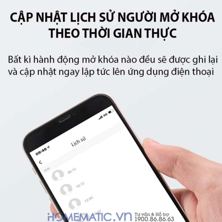 Ổ Khóa Vân Tay Exsmith P303 theo dõi lịch sử mở khoá