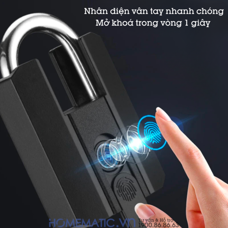 Ổ Khóa Vân Tay Exsmith P303 mở khoá tay trong 1 giây