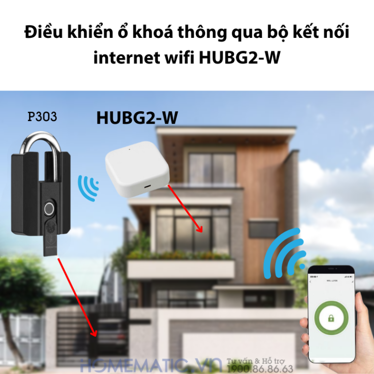 Ổ Khóa Vân Tay Chống Trộm Kèm Chìa Exsmith P303 kết nối wifi, 4g