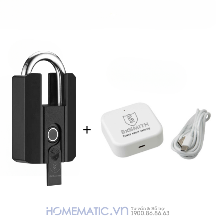 Ổ Khóa Vân Tay Chống Trộm Kèm Chìa Exsmith P303