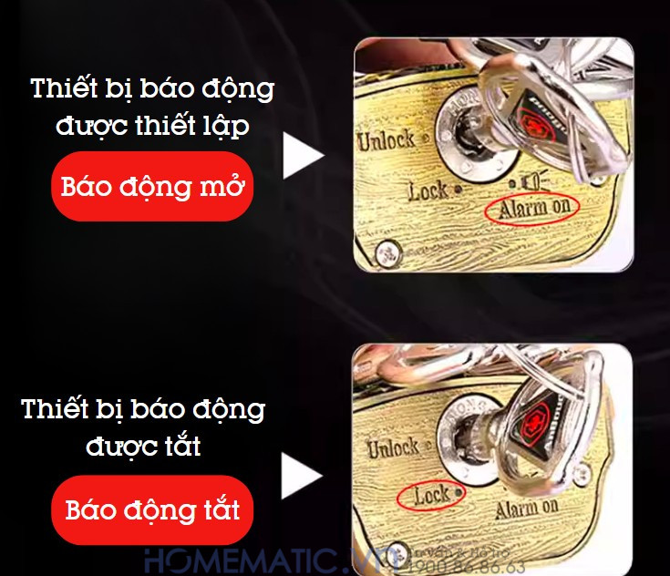 Cách sử dụng ổ khóa chống trộm có còi hú Cách sử dụng ổ khóa chống trộm có còi hú