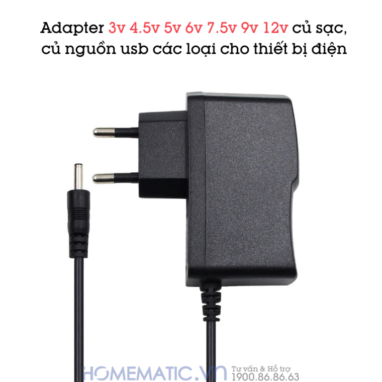 Adapter 12v 9v 3v 4.5v 5v 6v 7.5v Củ Sạc, Bộ Nguồn Usb Các Loại Cho Thiết Bị điện