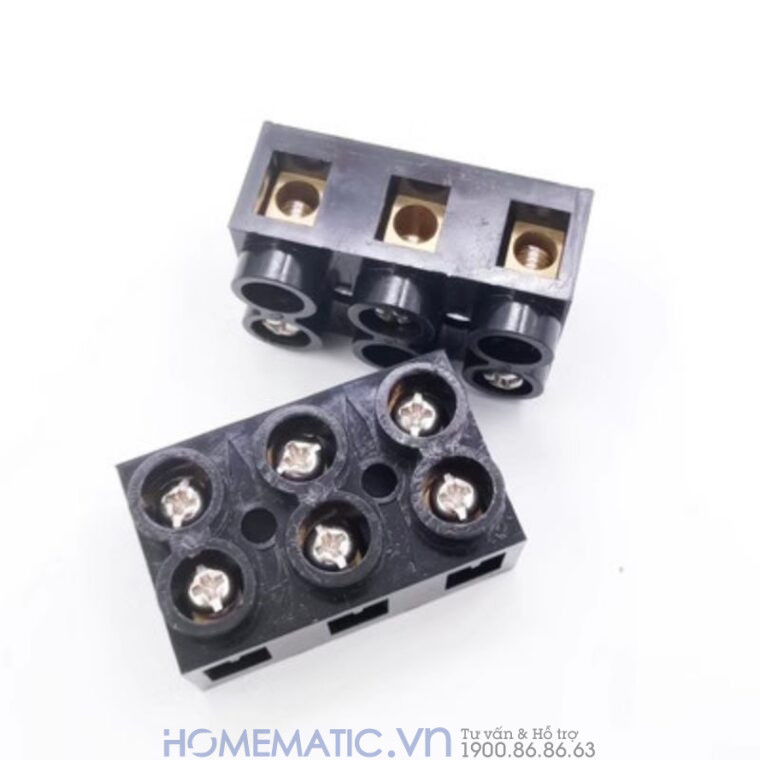 Cầu đấu 60a Nối Dây điện Bắt Vít Chịu Tải đồng Nguyên Khối Mini Tc60x