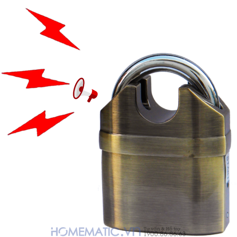 Ổ Khóa Chống Trộm Có Chuông Kêu Chống Nước Mưa Chống Cắt Kinbar K206c